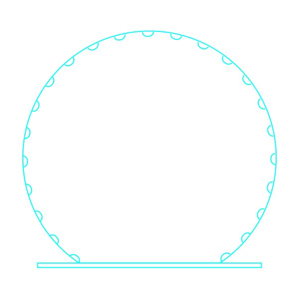 Galvano Cristal Circular 2377
