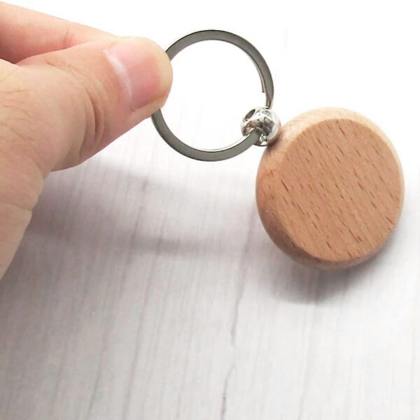 LLAVERO REDONDO DE MADERA