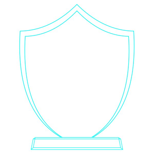 Galvano Cristal Escudo CTA 2324