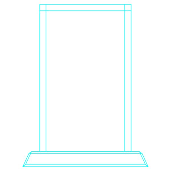 Galvano Cristal Rectangular 6308