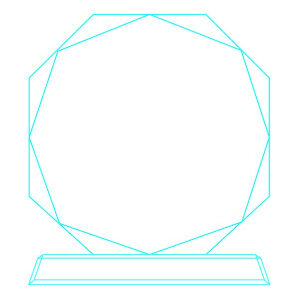 Galvano Cristal Octagonal 6216