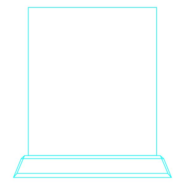 Galvano Cristal Rectangular RL 45