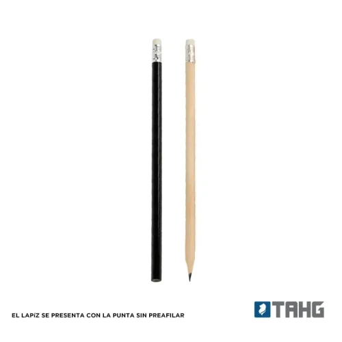 Lapiz Grafito Negro Con Goma