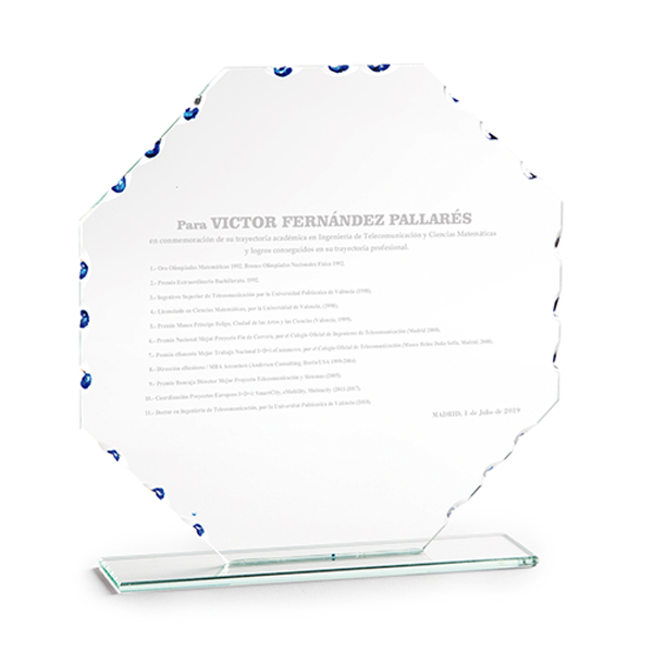 Galvano Cristal Octagonal 2376