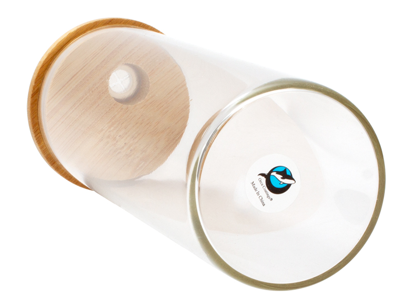 Botella Vidrio Borosilicato Sublimación, tapa Bamboo