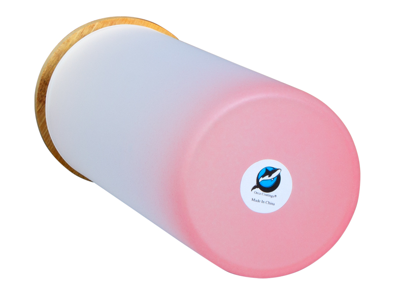 Botella Vidrio Borosilicato Sublimación, tapa Bamboo