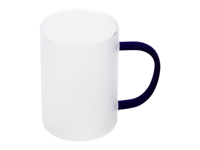 Tazón Vidrio Empavonado Sublimación, asa color.