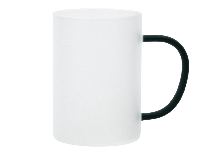 Tazón Vidrio Empavonado Sublimación, asa color.