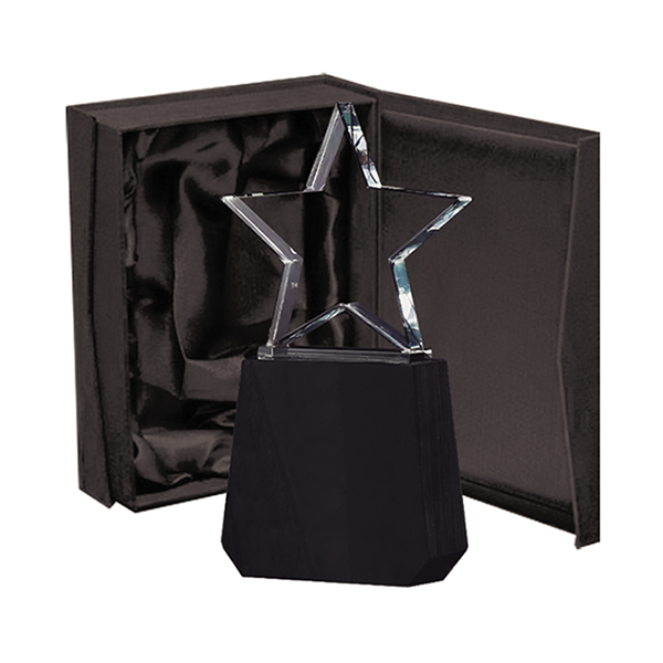 Galvano Cristal con Base de Madera BLAS 27