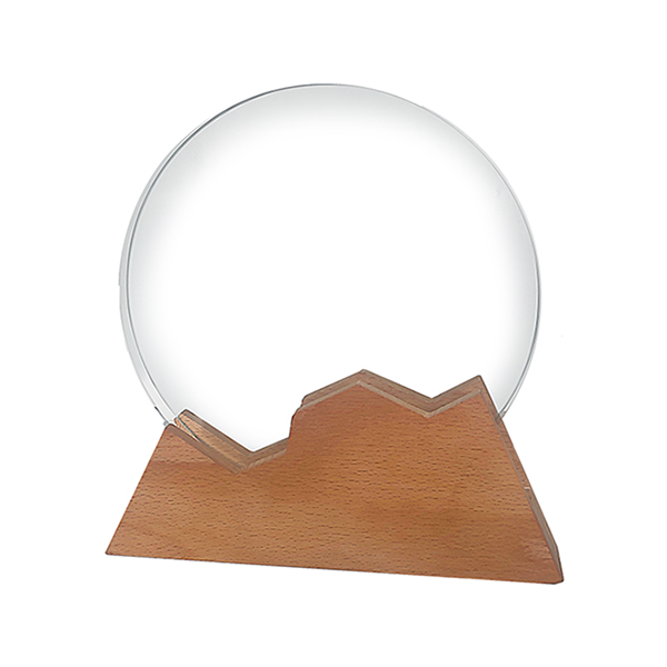 Galvano Cristal con Base de Madera BLAS 25