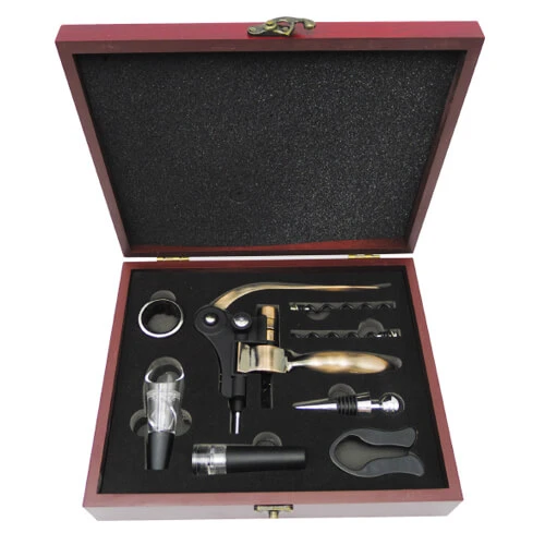 Set de Vino Deluxe Caoba W10