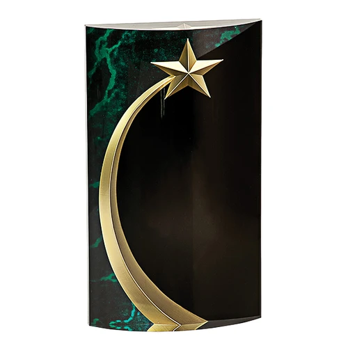 Trofeo Acrílico Láser Estrella SKU 14 VERDE