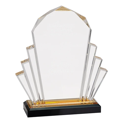 Trofeo Acrílico Base con Imp102g SKU 25 DORADO