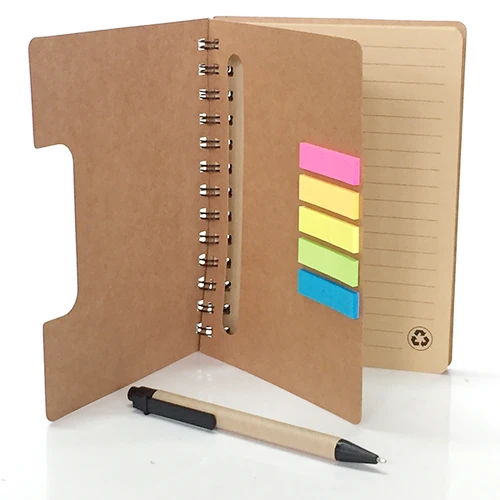 Cuaderno - Libreta - Memo set Tapa carton con Bolígrafo Set N20