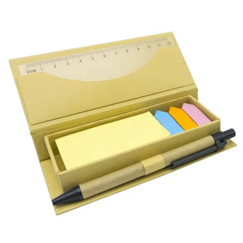 Memo set Tapa carton con Boligrafo N3