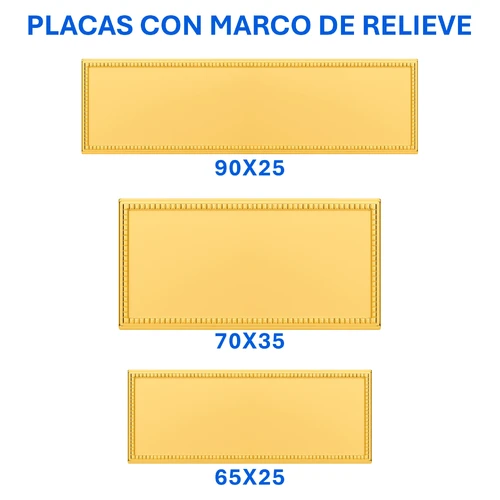 Placa Aluminio DORADO