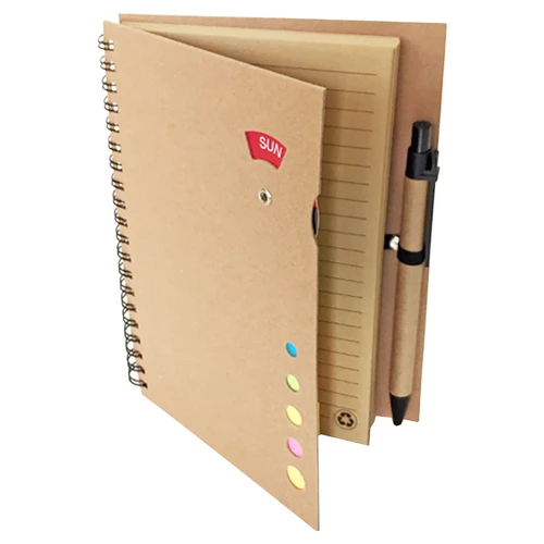 Cuaderno - Libreta - Memo set Tapa carton con Bolígrafo Set N22