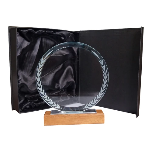 Galvano Cristal Base de Madera BLAS 29