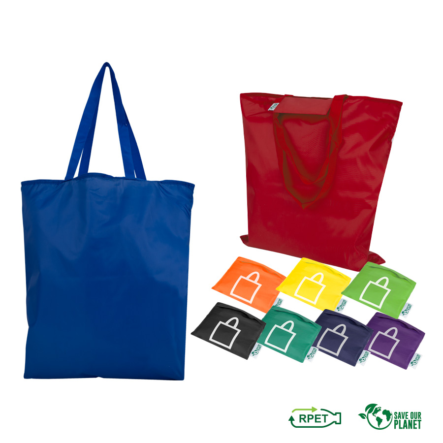 Bolsa de compras compactable en tela RPET