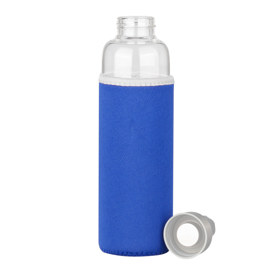 Botella de Vidrio Borosilicato con Funda de Neopreno 580cc