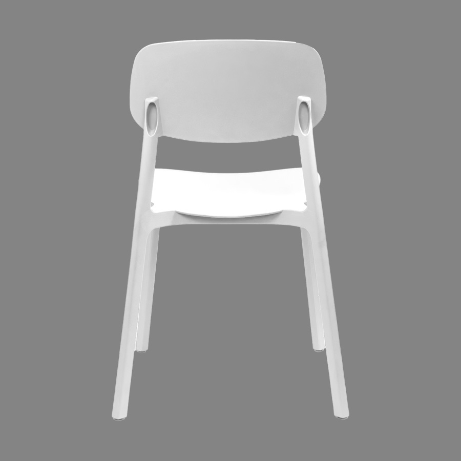 Silla apilable de plástico rígido 