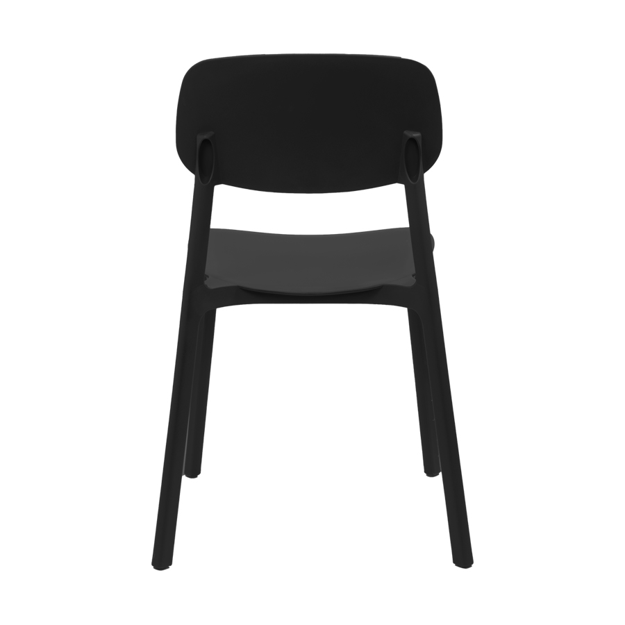 Silla apilable de plástico rígido 