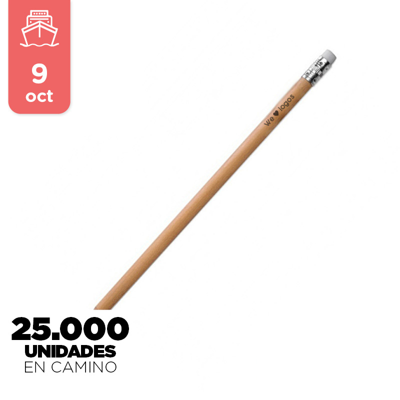 Lapiz Grafito Negro Con Goma